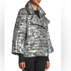 NWT THINK ROYLN Marilyn Metallic Camo Puffer Jacket Size Medium
